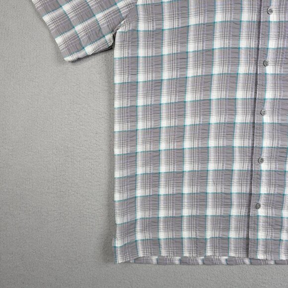 Patagonia Shirt Mens Size Large Plaid Puckerware Button Down Seersucker Textured - Picture 3 of 9